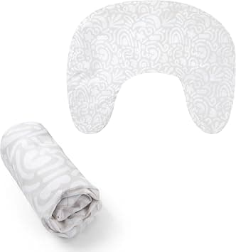 Boppy Nursing Pillow Cover, Cream Retro Squiggles, Single Cover, Easy-On Slipcover with Extra Soft 100% Polyester Microfiber Fabric for The Redesigned Nursing Pillow on Amazon.ae - Price Tracker