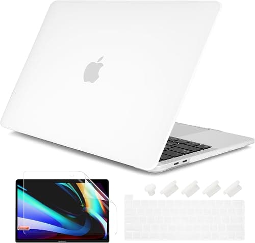 DONGKE for MacBook Pro 13 inch Case 2023 2022 2021 2020 Release Model: A2338 M2/M1 A2289 A2251 with Touch Bar & Touch ID, Frosted Plastic Hard Shell Case & Keyboard Cover, Matte Clear on Amazon.ae - Price Tracker