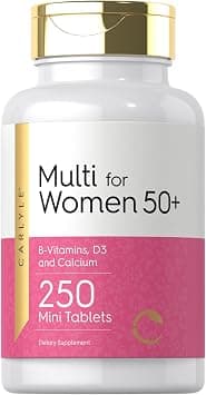 Carlyle Multivitamin for Women 50 Plus | 250 Mini Tablets | Iron Free Supplement | Vitamins A, B12, C, D3, Folate (as Folic Acid) and Calcium | Non-GMO, Gluten Free on Amazon.ae - Price Tracker
