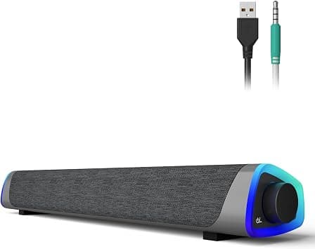 SOULION R30 Computer Speakers, USB Powered Small PC Speakers, Colorful RGB Lights with Switch Button, Surround Sound Portable Computer Sound Bar Speaker for Desktop Laptop on Amazon.ae - Price Tracker