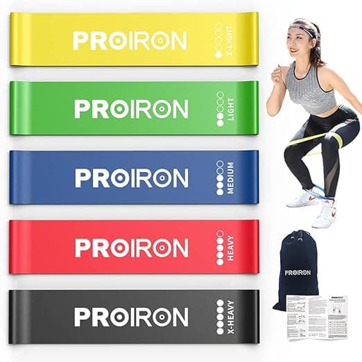 PROIRON Resistance Loop Bands,Exercise bands Set of 5 Rubber Latex Resistance Band with 5 Different Resistance Levels with Carrying Bag on Amazon.ae - Price Tracker