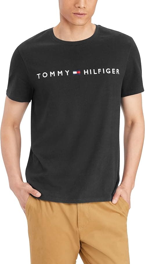 Tommy Hilfiger Men's Short Sleeve Signature Stripe Graphic T-shirt on Amazon.ae - Price Tracker
