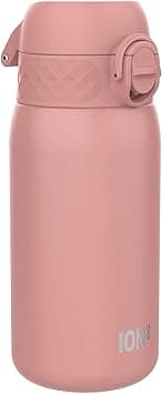 ION8 Lightweight Steel Kids Water Bottle, 400ml/13oz, Non-Insulated, Leak Proof, Easy to Open, Secure Lock, Dishwasher Safe, Fits Cup Holders, Carry Handle, Metal Water Bottle, Ash Rose - Amazon.ae Price Tracker