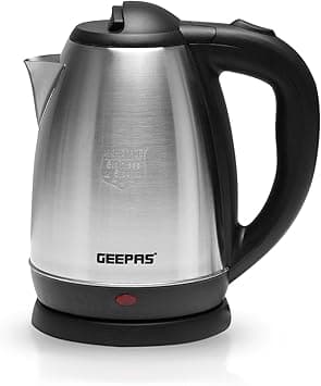 Electric Tea Kettle 1.8 L, Auto Shut Off And Boil Dry Protection, Safety Lock Lid, 360 Degree Rotational Base, Stainless Steel, Ergonomic Handle, Perfect Pour, Large Capacity 1.8 L 1500 W GK5454B on Amazon.ae - Price Tracker
