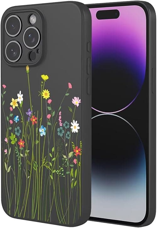 ILING Case for Xiaomi Poco F8 Ultra 5G, Flower Vine or Panda Design Cute Soft Liquid Silicone Elegant Ultra-Thin Matte TPU Bumper Anti-Shock Cover (Black A97) على Amazon.ae - متتبع الأسعار