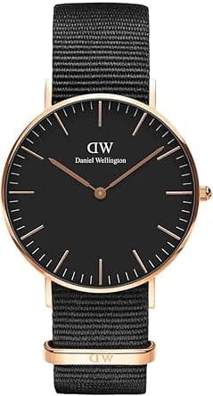 Daniel Wellington Classic Cornwall, Black/Rose Gold Watch, 36mm, NATO, for Women and Men on Amazon.ae - Price Tracker