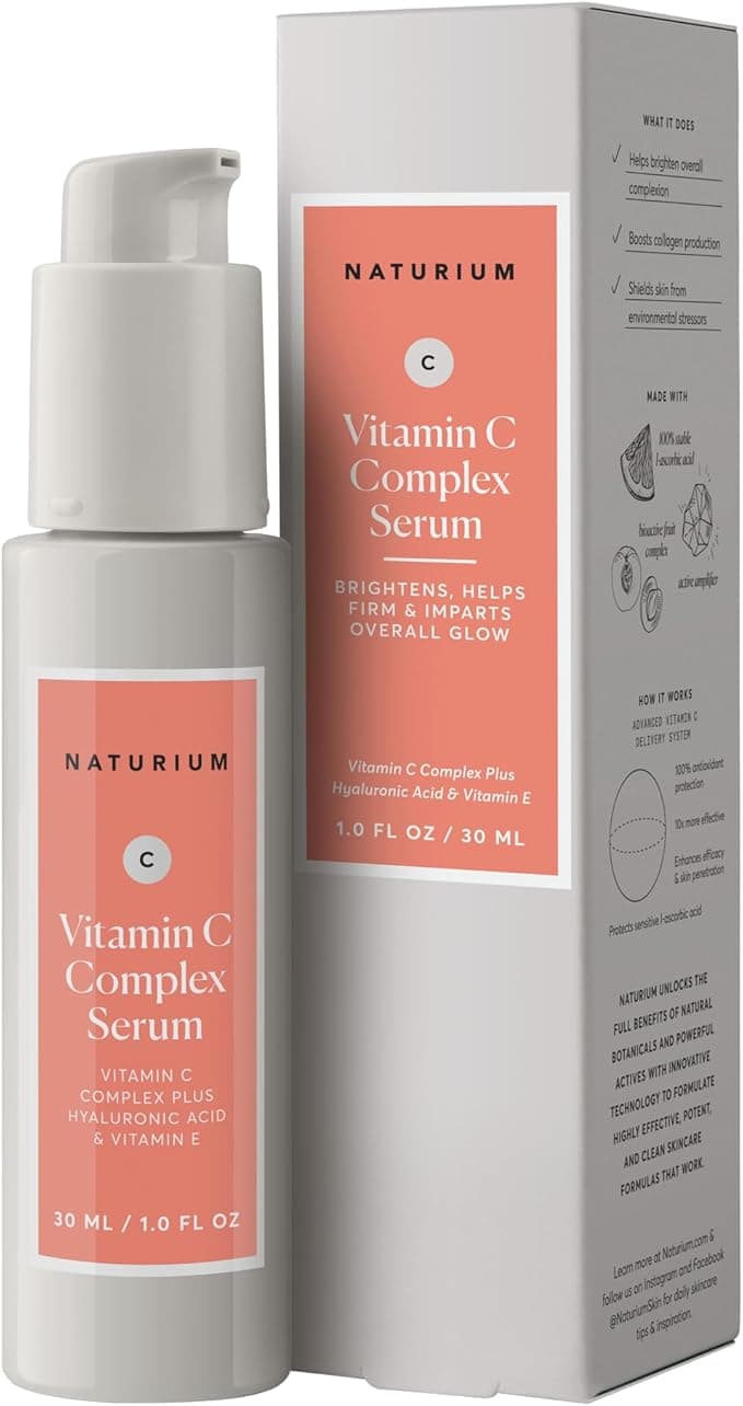 Naturium Vitamin C Complex Face Serum, Anti-Aging Facial Treatment with Hyaluronic Acid &amp; Vitamin E, 1 oz on Amazon.ae - Price Tracker