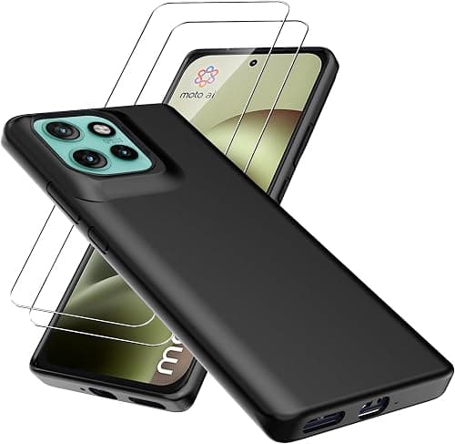 WFTE Case for Motorola Moto G67/G77 5G Phone Case,with 2X HD Screen Protectors,Soft TPU Ultra-Slim Stylish Protective Cover for Motorola G67 5G/Motorola G77 5G[Drop Protection, Non-slip],Black on Amazon.ae - Price Tracker