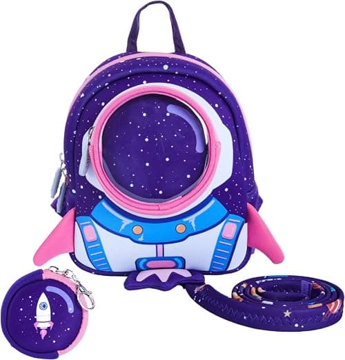 Lightweight Toddler Backpack with Safety Leash for Kids Boys Girls by Neoprene for Preschool Travel School (1-6 Years) on Amazon.ae - Price Tracker