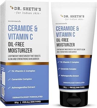 Dr. Sheth’s Oil-Free Moisturizer with Ceramide, Vitamin C & Ashwagandha Extract | Lightweight Face Moisturizer with Quick Absorption & Non-Sticky Texture | Hydration & Moisture Support Comfort, 50g on Amazon.ae - Price Tracker