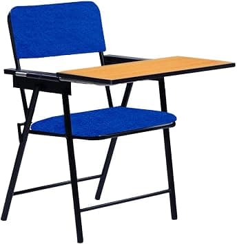 Spacecrafts® Folding Cushion Study Chair | Space Saving | Desk Chair | Powder Coated with Cushion | Blue Color (with WRITING PAD) on Amazon.ae - Price Tracker