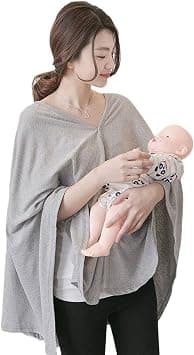 Sunscreen Nursing Cover, Breastfeeding Nursing Towel, Baby Feeding Scarf, Breastfeeding Protection Cover, Outdoor Breastfeeding Scarf, 360° Privacy Coverage, Universal for all seasons (Grey) on Amazon.ae - Price Tracker