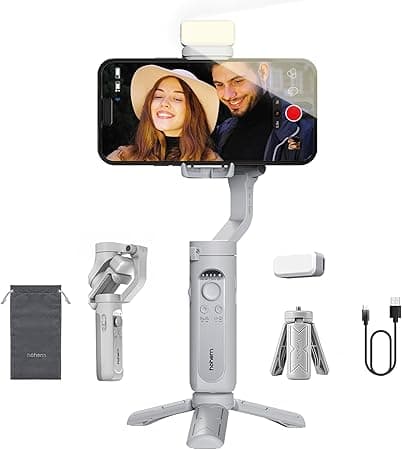 hohem iSteady XE Kit Gimbal Stabilizer for Smartphone 3-Axis Cell Phone Handheld Gimbal with Fill Light,Stabilizer for iPhone&amp;Android Lightweight Youtuber Vlogging Live Stream on Amazon.ae - Price Tracker