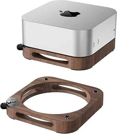 Azonee Wooden Stand for Mac Mini/Mac Studio– Black Walnut Desktop Base with Cooling Pad, Dust-Proof Design & Easy Power Button Access, For M1/M2/M4 Models, Heat Dissipation Riser (Brown) on Amazon.ae - Price Tracker