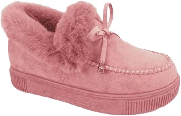 Ladmiple Winter Boots For Women Wide Width Snow Boots Comfortable Slip on Fur Lined Cold Weather Warm Ankle Booties on Amazon.ae - Price Tracker