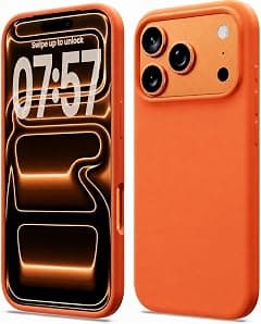 TR-PLANET for iPhone 17 Pro Liquid Silicone Case, Microfiber Lining Shockproof Slim Thin Phone Case, Lightweight Rubber Gel Soft TPU Back Cover Compatible With iPhone 17 Pro, Orange - Amazon.ae Price Tracker