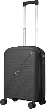 Senator Unisex Expandable Hard Case Luggage Lightweight PP Fashion Trolley Luggage with 4 Double Spinner Wheel and Safe Zippers KH1006 (Carry-On 20-Inch, Black) on Amazon - Best Deal Finder