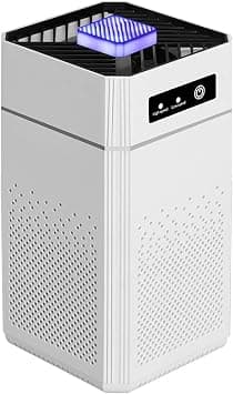 MOTIM Air Filter Cleaner, Air Purifiers for Bedroom, with HEPA Filter Portable Small Air Purifier, Remove Allergies Smoke Dust Pollen Pet Dander, Night Light (White) على Amazon.ae - متتبع الأسعار