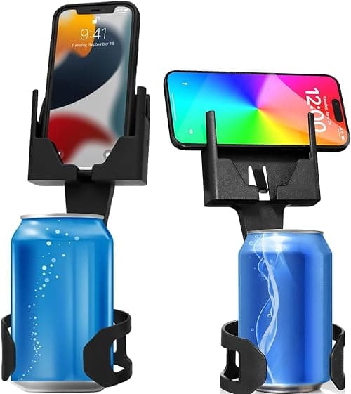 Cell Phone Holder for Car Cup Holder, Phone Mount Design Doesn’t Block Cup Holder, Charging Ports, Vents, Fits All Phones, Black Color, Easy Installation, Cell Phone Seat(Black 2Pcs) on Amazon.ae - Price Tracker