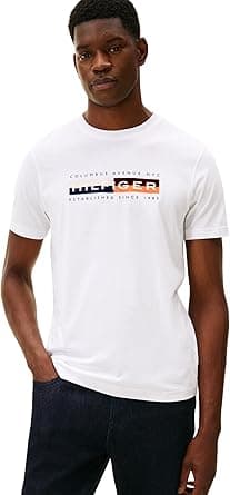 Tommy Hilfiger mens Th Colour Block Graphic Tee Mw0mw40014 S/S T-Shirt on Amazon.ae - Price Tracker