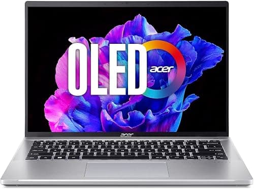 Acer Swift Go Ultra-Thin Laptop LPT 13th Gen Intel Core i5-1335U 10 Cores Upto 4.60GHz/8GB LPDDR5 RAM/512GB SSD/Intel Iris XE Graphics/14" 2.8K OLED DCI-P3 100% sRGB/FP/Backlit KB/Win11 Home Silver على Amazon.ae - متتبع الأسعار