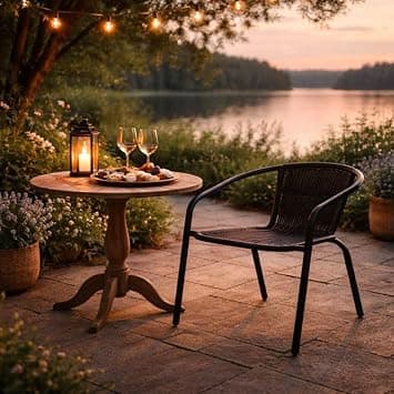 Vital Modern Stylish Garden Patio Dining Chair | Outdoor Furniture | Poly Rattan Frame | Weather-Resistant | Durable & Comfortable Seating | Easy Clean Design | Perfect for Patio, Balcony & Garden on Amazon.ae - Price Tracker