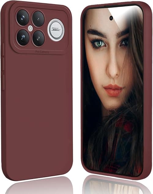 Silicone Case for Xiaomi Poco F8 Ultra 5G - Flexible Soft Silicone Protective Case Shockproof Protective Phone Case Slim Light TPU Bumper Shell, Wine Red on Amazon.ae - Price Tracker