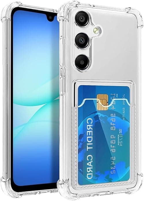 Case for Galaxy A17 5G Cases/Galaxy M17 SM-A176B Case with Card Holder, Wallet Cases Clear TPU Protective Shockproof Phone Cover for Samsung Galaxy A17 Crystal Clear على Amazon.ae - متتبع الأسعار
