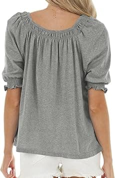 Womens Top Straight Hem Machine Wash Scoop Neck Home Blouse on Amazon.ae - Price Tracker