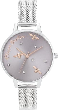 Olivia Burton Womens Quartz Watch, Analog Display and Stainless Steel Strap OB16PQ01 - Amazon.ae Price Tracker