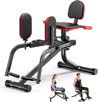 Hip Abductor Machine for Home Gym, Adjustable Resistance Glute Machine with Booty Band, Compact Thigh Workout Equipment to Sculpt Butt, HIPS & Tone Legs for Women & Men - Best Deal Finder