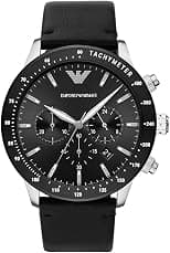 Emporio Armani Men Black Dial Leather Analog Watch - AR11243 - دليلك لأفضل العروض