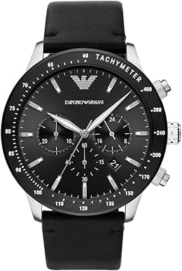 Emporio Armani Men Black Dial Leather Analog Watch - AR11243 - دليلك لأفضل العروض