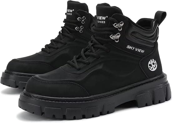 SKY VIEW Men's Fashion Shoes Platform Light Martin Boots Casual Athletic Hiking Shoes Chunky Walking Sneakers For Men على Amazon.ae - متتبع الأسعار