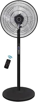 16 Inch 5 Blades Pedestal Stand Fan with Remote Control,3D Wide Oscillation, 8 Speed Levels,9 Hours Timer,Height Adjustable,7M Strong Airflow Quiet Cooling Floor Fan for Home Office Bedroom (Black) على Amazon.ae - متتبع الأسعار