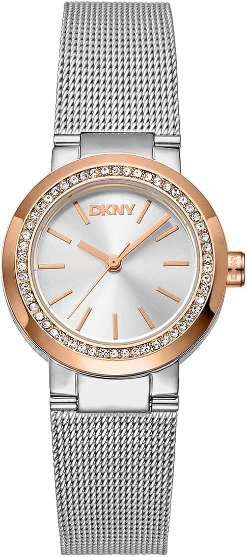 DKNY Eastside Mini Analog Wrist Watch for Women, 28 mm Case Size, Grey/Rose Gold on Amazon.ae - Price Tracker