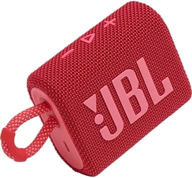JBL Go 3 Portable Waterproof Speaker with Pro Sound, Powerful Audio, Punchy Bass, Ultra-Compact Size, Dustproof, Wireless Bluetooth Streaming, 5 Hours of Playtime - Red, JBLGO3RED, Small - Best Deal Finder