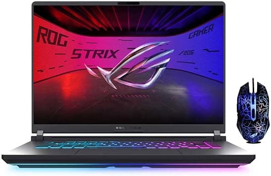 ASUS ROG Strix G16 (2025) Gaming Laptop, 16" FHD+ 16:10 165Hz/3ms Display, NVIDIA GeForce RTX 5060 Laptop, Intel Core i7-14650HX, 16GB DDR5 | 1TB M.2 PCIe SSD | WiFi 7, Win11 Pro w/Designed Mouse على Amazon.ae - متتبع الأسعار