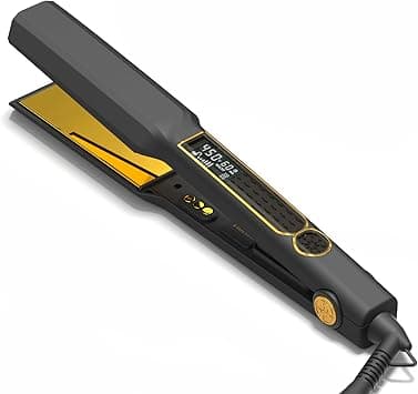 Hair Straightener, Ionic Flat Iron Hair Straightener and Curler 2 in 1, Professional 3D Ceramic Floating Plates with Argan Oil & Keratin Infused for Less Frizz, Smoother & Shinier Hair (1-1/2" Black) on Amazon.ae - Price Tracker
