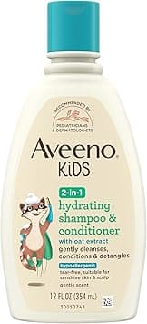 Aveeno Baby Kids 2-in-1 Hydrating Shampoo & Conditioner, Gently Cleanses, Conditions & Detangles Kids Hair, Formulated With Oat Extract, For Sensitive Skin & Scalp, Hypoallergenic, 12 fl. oz on Amazon.ae - Price Tracker