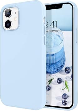 DOMAVER iPhone 12 Case, iPhone 12 Pro Case Liquid Silicone Soft Gel Rubber Microfiber Lining Cushion Protective Cover for iPhone 12/12 Pro 5G -6.1 Inch, Light Blue on Amazon.ae - Price Tracker