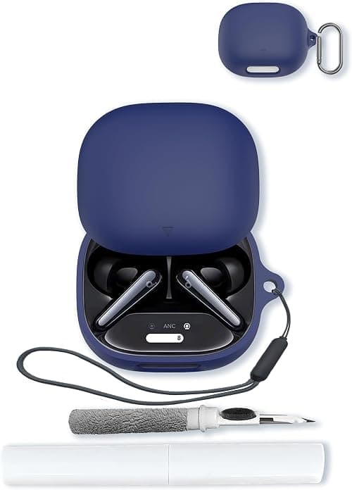 Case for Soundcore Liberty 4 Pro by Anker Noise Cancelling Wireless Earbuds,Soft Protective,Shockproof, BOVUGAC Silicone Case Cover with Keychain & Cleaning Kit & Lanyard-Blue على Amazon.ae - متتبع الأسعار