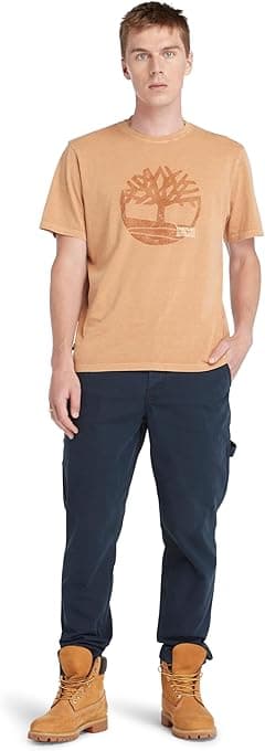 Timberland Mens Garment Dye Logo Graphic Merrymack River Garment Dye Logo Graphic Tee (pack of 1) - Amazon.ae Price Tracker