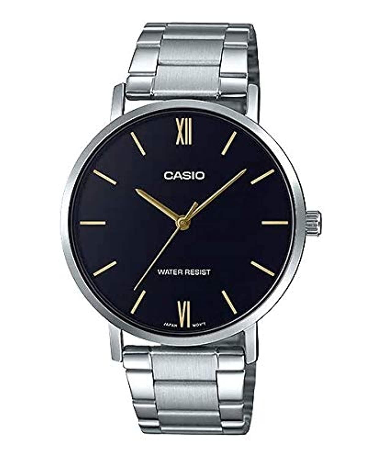 Casio Men's Watch - MTP-VT01D-1B Black Dial, Silver Band on Amazon.ae - Price Tracker