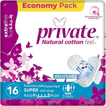 Private Feminine Napkins Extra Thin Super 16 Pads - Best Deal Finder