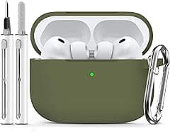 Inesore Compatible with AirPods Pro 3 Case with Cleaning Kit, Silicone Protective Case Cover for Apple Air Pods Pro 3rd (2025), Unisex Design - Deep Green - Amazon.ae Price Tracker