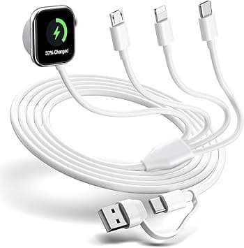 Azonee 4-In-2 Multi Charging Cable – 6ft USB C, Micro USB for Apple Watch/iPhone 16/15/Galaxy/Android/Ios Devices, Travel Charger for Iwatch/Phones/Tablets, And More on Amazon.ae - Price Tracker