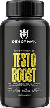Den of Man Multivitamin, Natural & Herbal Testo Booster for Men, Herbal Supplement for Men's Health, Energy Support, Muscle Strength, Stamina, and Workout Recovery – 60 Capsules - Amazon.ae Price Tracker