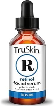 TruSkin RETINOL Serum for Wrinkles, Fine Lines, contains Vitamin a, E and Hyaluronic acid, Organic Green Tea, Jojoba Oil, BEST anti Wrinkle Facial Serum,1oz on Amazon.ae - Price Tracker