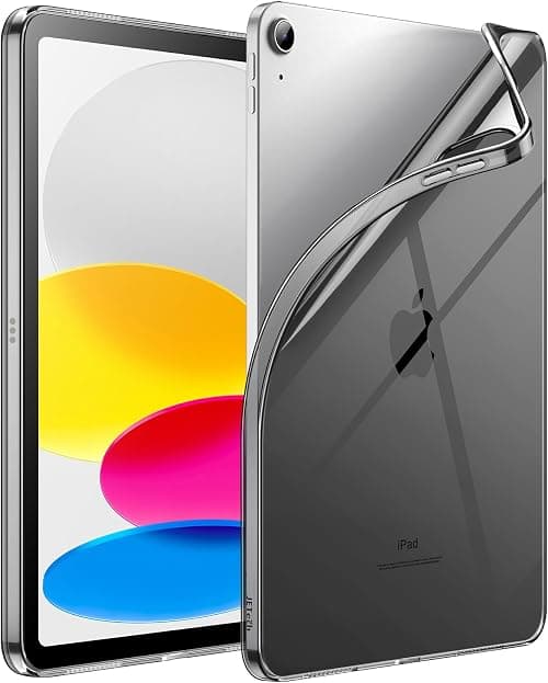 JETech Clear Case for iPad (A16) 11th/10th Gen, Black | For 2025/2022 Model, Soft TPU Clear, Shockproof Slim Protection, Supports Pencil Charging on Amazon.ae - Price Tracker